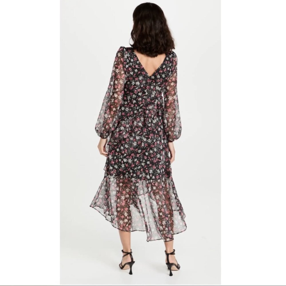 ASTR Fairfax Dress Fuchsia Gold Floral Size Small NWT - Picture 3 of 6